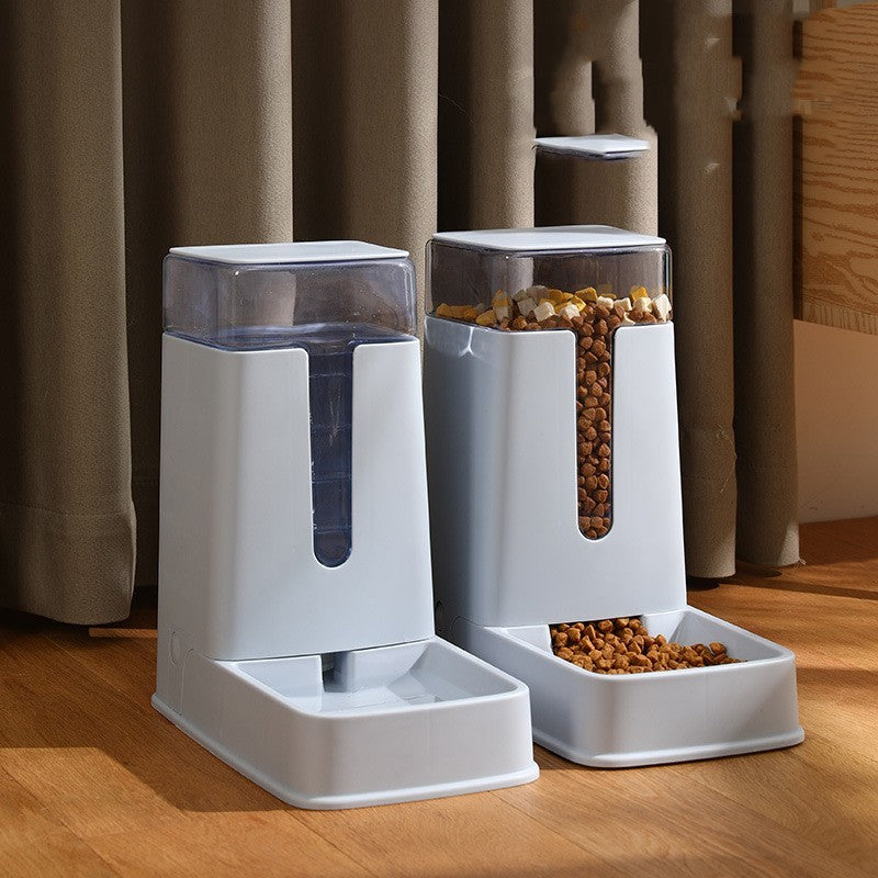 Pet Double Bowl Automatic Feeder Waterer null