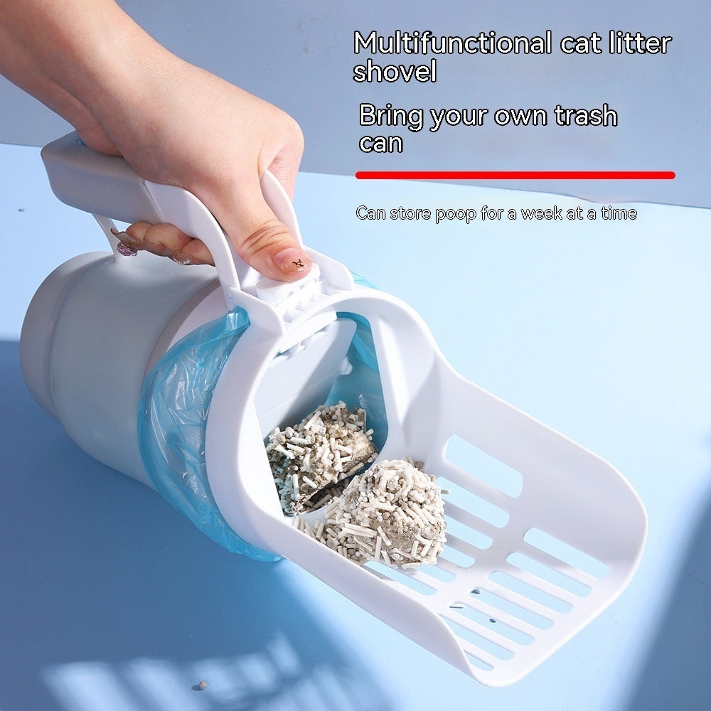 Upgrade Widen Cat Litter Shovel Scoop With Refill Bags Large Cat Litter Box Self Cleaning Cat Waste Bin System Pet Supplies Pet Products null