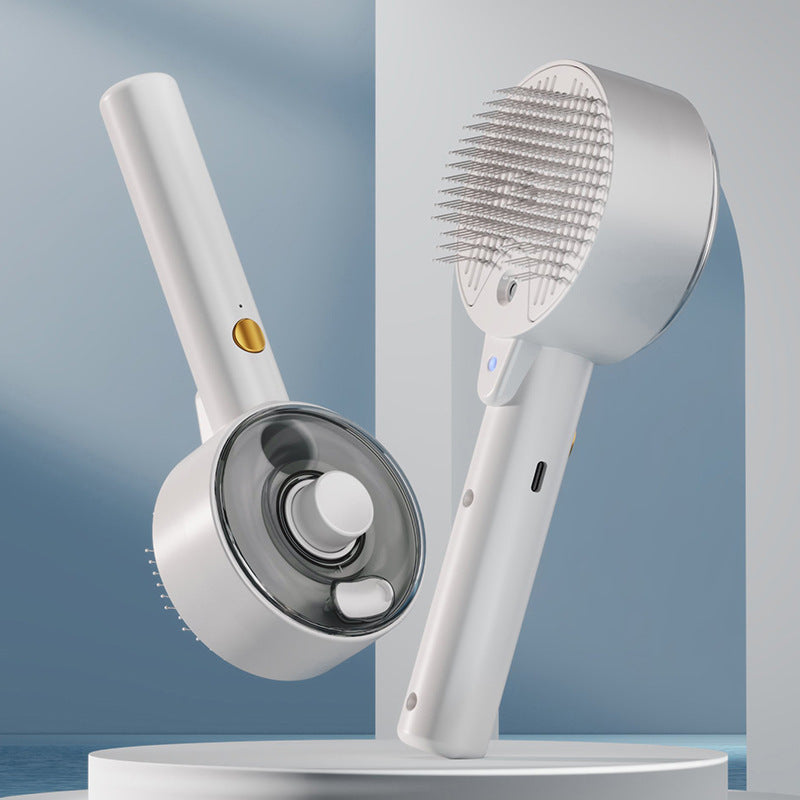 Animal Hair Remover Brush Dog And Cat Steam Brush Pet Self Cleaning Dog Brush Grooming Removes Cat Hairs Cat Dog Accessories Pet Products null