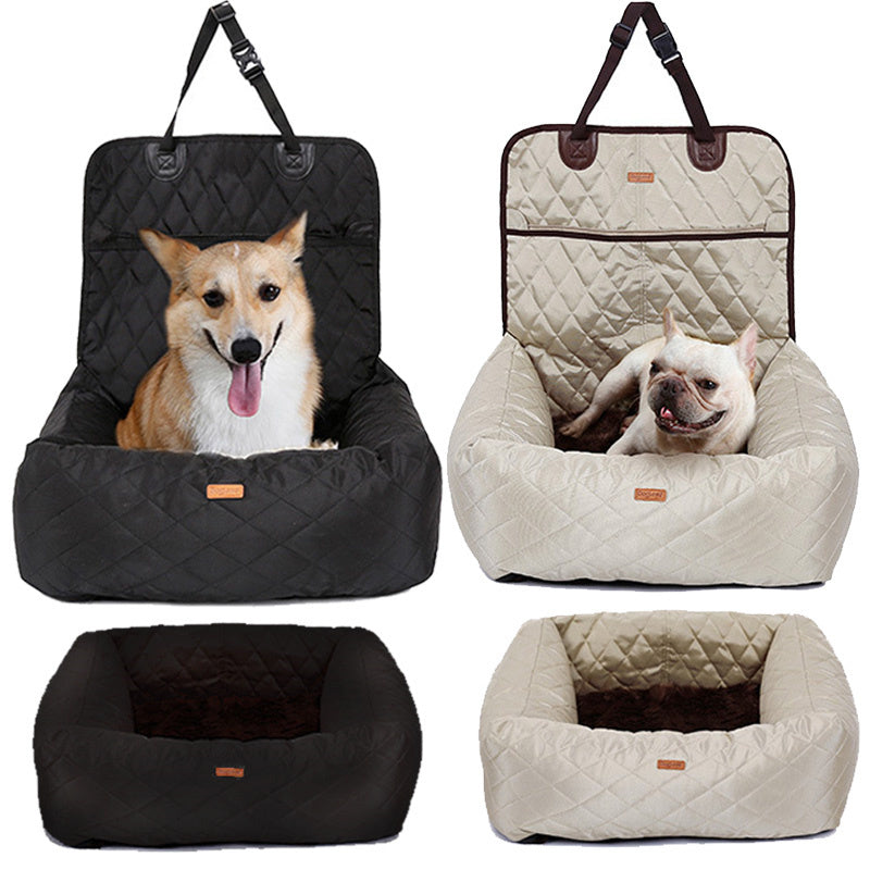2 In 1 Pet Dog Carrier Folding Car Seat Pad Thickened Multi-purpose Pet Bed Dog Car Mattress Pets Supplies null