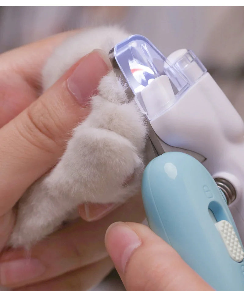 Pet Nail Clippers Dog Nail Clippers Cat Nail Clippers LED Electric Nail Grinder Pet Supplies LED Light Pet Nail Clippers null
