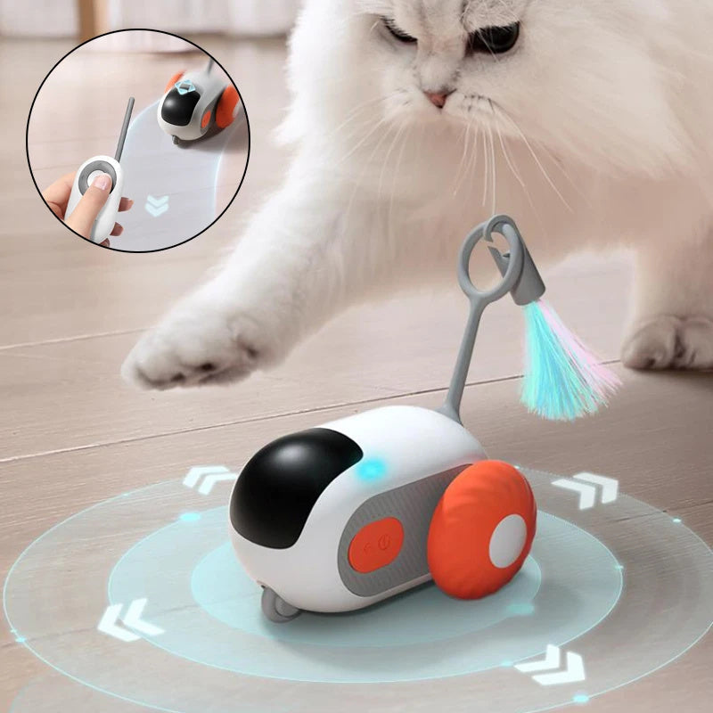 Remote Control Interactive Cat Car Toy USB Charging Chasing Automatic Self-moving Remote Smart Control Car Interactive Cat Toy Pet Products null