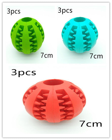 Pet Slow Feeder Dog Toy Cute Funny Rubber Dog Ball Toy null