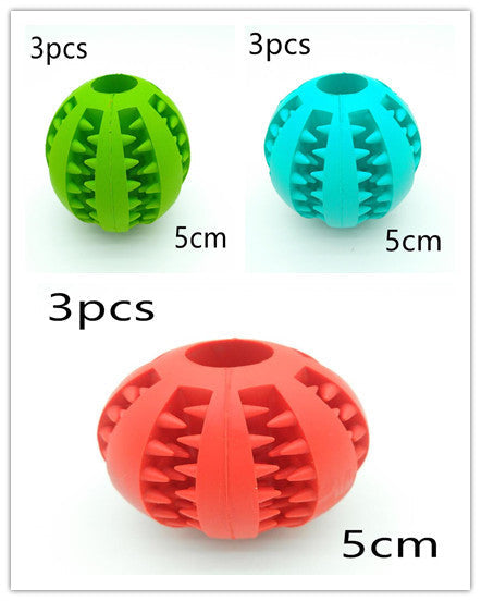 Pet Slow Feeder Dog Toy Cute Funny Rubber Dog Ball Toy null