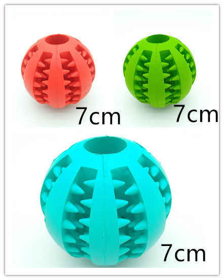 Pet Slow Feeder Dog Toy Cute Funny Rubber Dog Ball Toy null