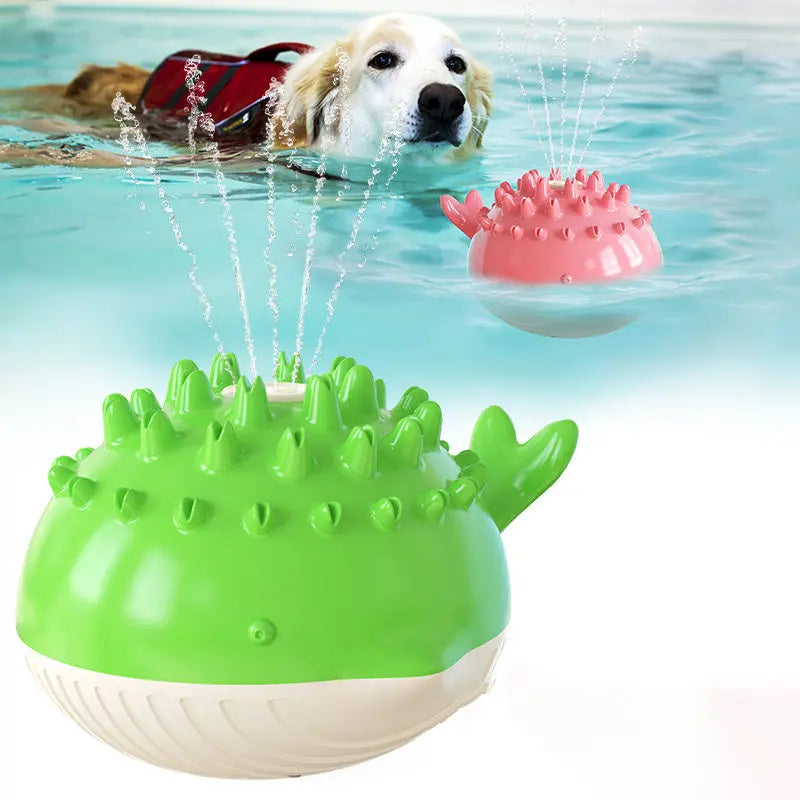 Pets Supplies Factory Amazon Hot Summer Electric Water Floating Swimming Bathing Water Spray Dog Toy null