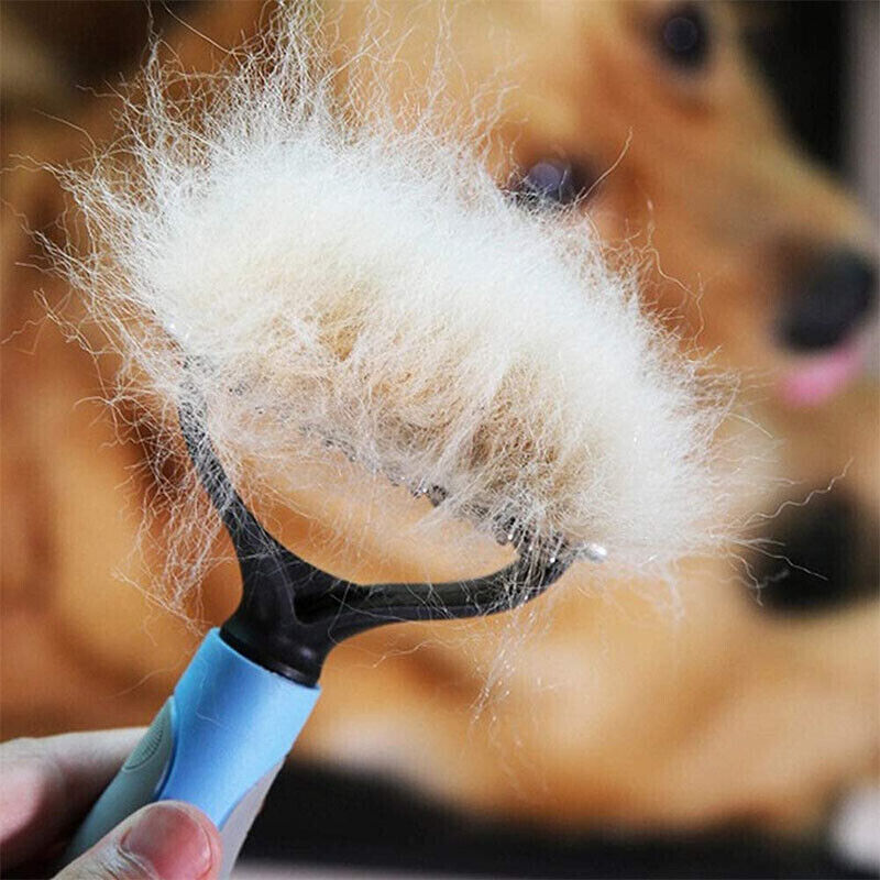 Grooming Brush For Pet Dog Cat Deshedding Tool Rake Comb Fur Remover Reduce 2-Side Dematting Tool For Dogs Cats Pets Grooming Brush Double Sided Shedding And Dematting Undercoat Rake Hair Removal Comb null