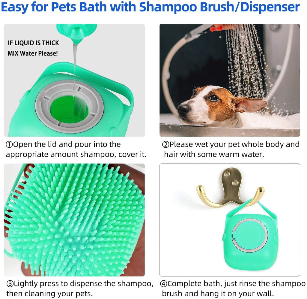 Pet Dog Shampoo Massager Brush Cat Massage Comb Grooming Scrubber Shower Brush For Bathing Short Hair Soft Silicone Brushes null