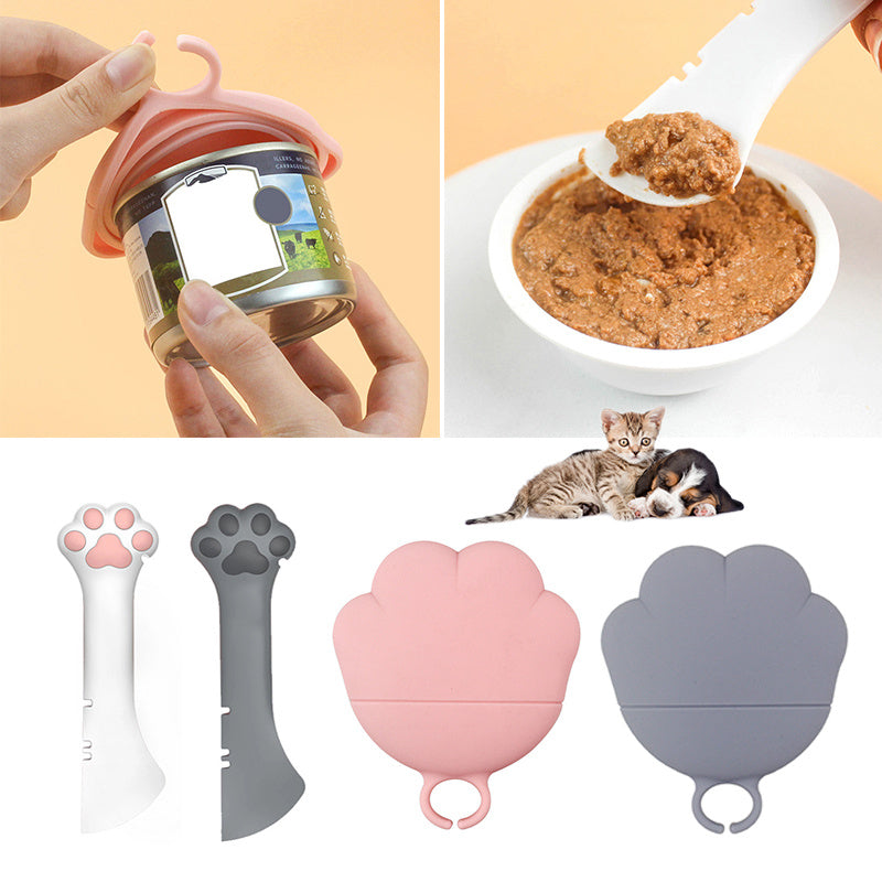 Multifunction Pet Canned Spoon Jar Opener Puppy Feeding Mixing Wet Dry Scoop Cat Dog Accessories Feeder Shovel Pets Tableware Multifunction Pet Canned Spoon Jar Opener Puppy null