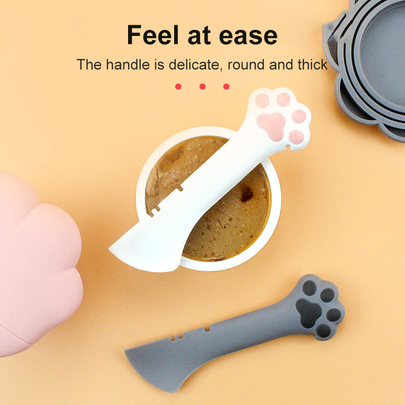 Multifunction Pet Canned Spoon Jar Opener Puppy Feeding Mixing Wet Dry Scoop Cat Dog Accessories Feeder Shovel Pets Tableware Multifunction Pet Canned Spoon Jar Opener Puppy null