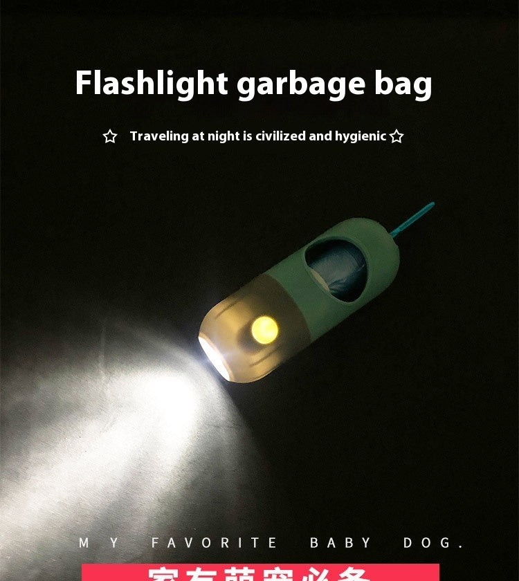 Led Light Pet Waste Bag Dispenser For Dogs Cats Dog Poop Scooper Bags Waste Bags Holder Dispensers Pet Clean Accessories null