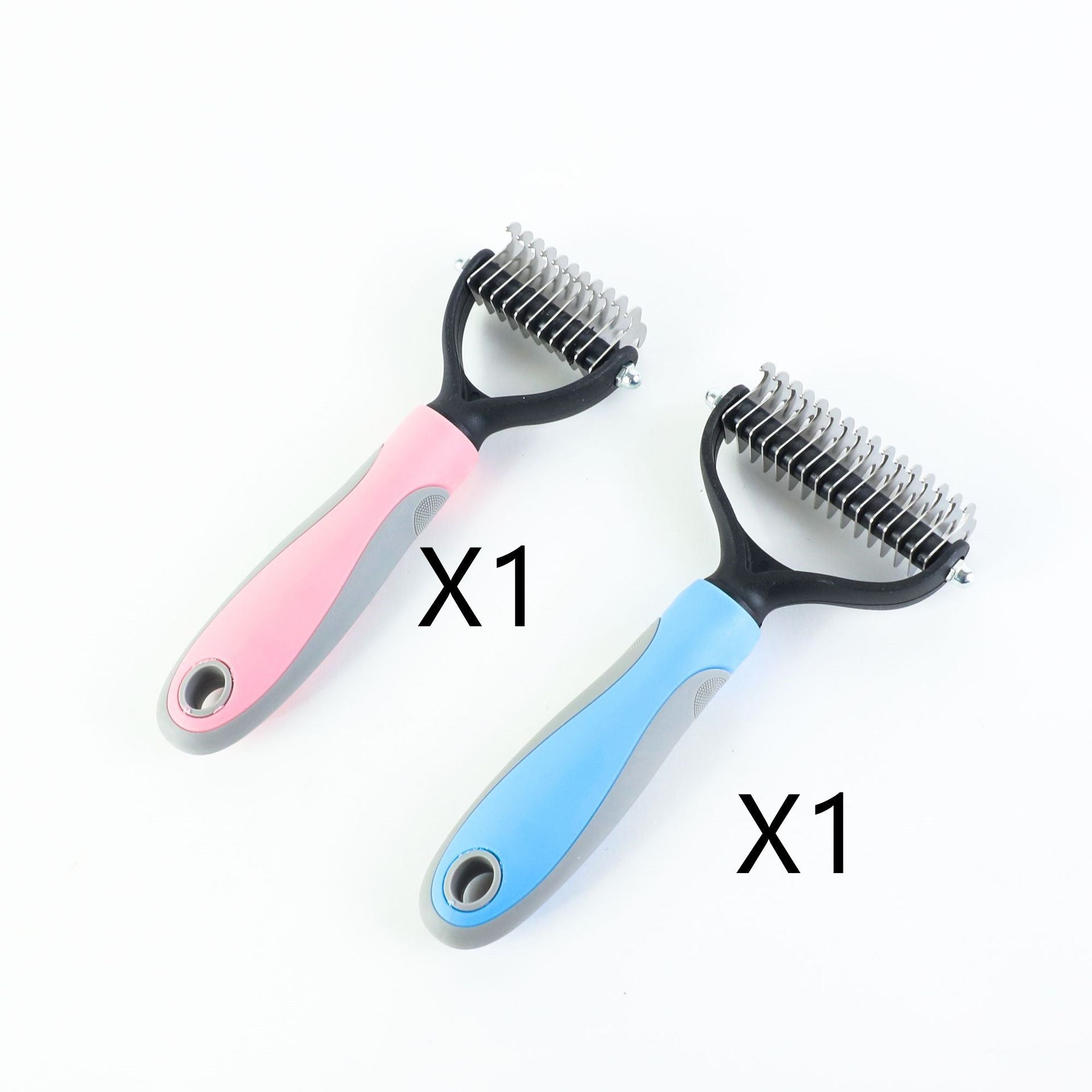 Stainless Double-sided Pet Brush Hair Removal Comb Grooming Dematting Dog Grooming Shedding Tools null