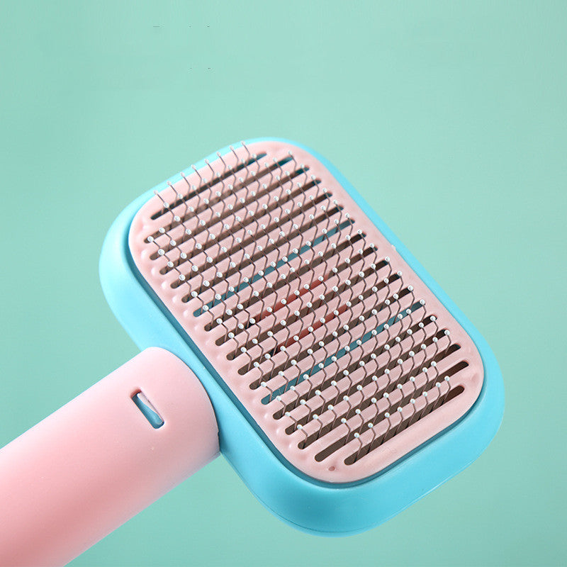New Pet Cat Dog Hair Brush Hair Massage Comb Open-Knot Brush Grooming Cleaning Tool Stainless Steel Comb null