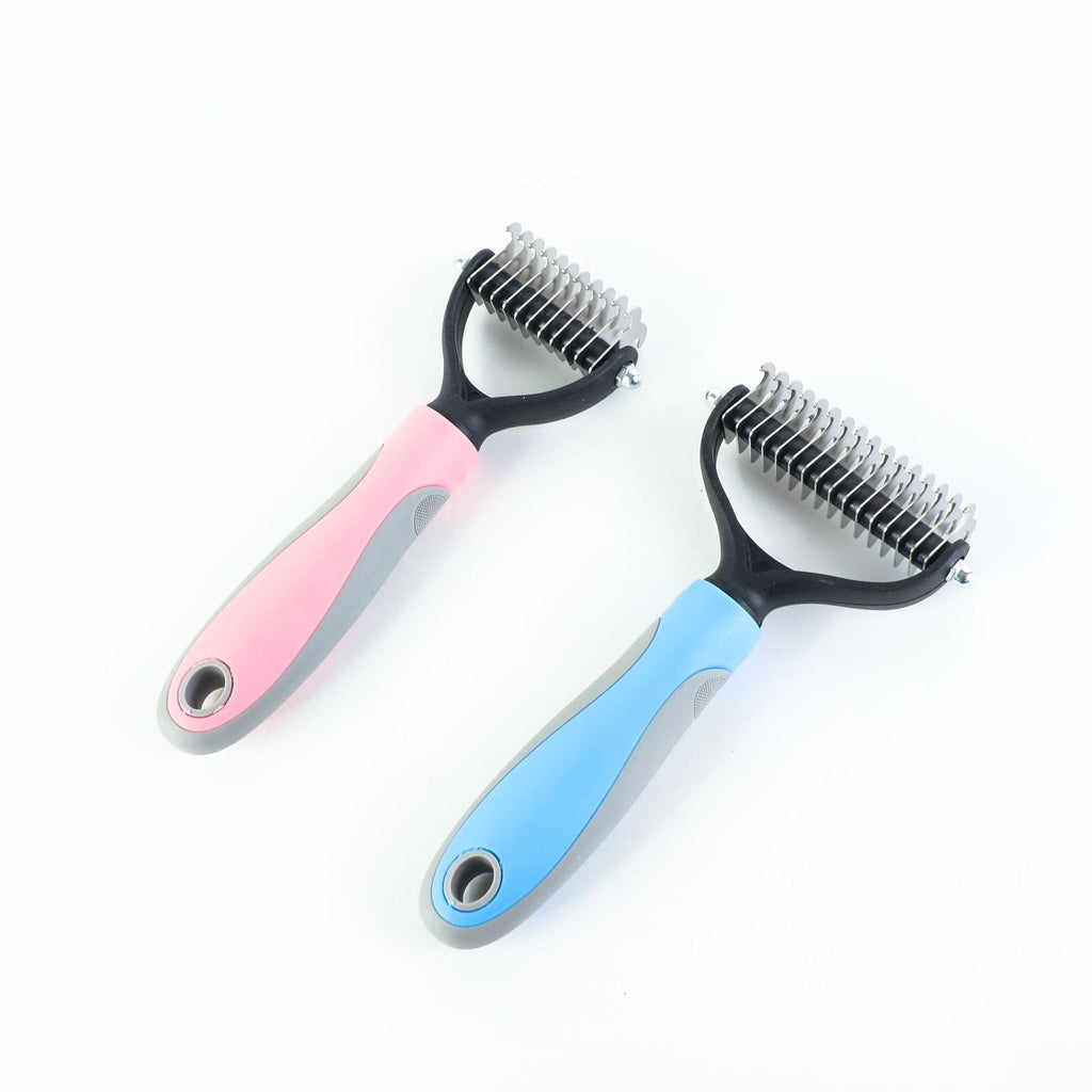 Stainless Double-sided Pet Brush Hair Removal Comb Grooming Dematting Dog Grooming Shedding Tools null