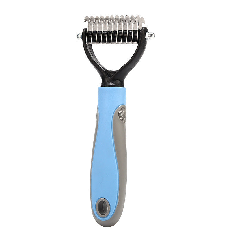 Stainless Double-sided Pet Brush Hair Removal Comb Grooming Dematting Dog Grooming Shedding Tools null