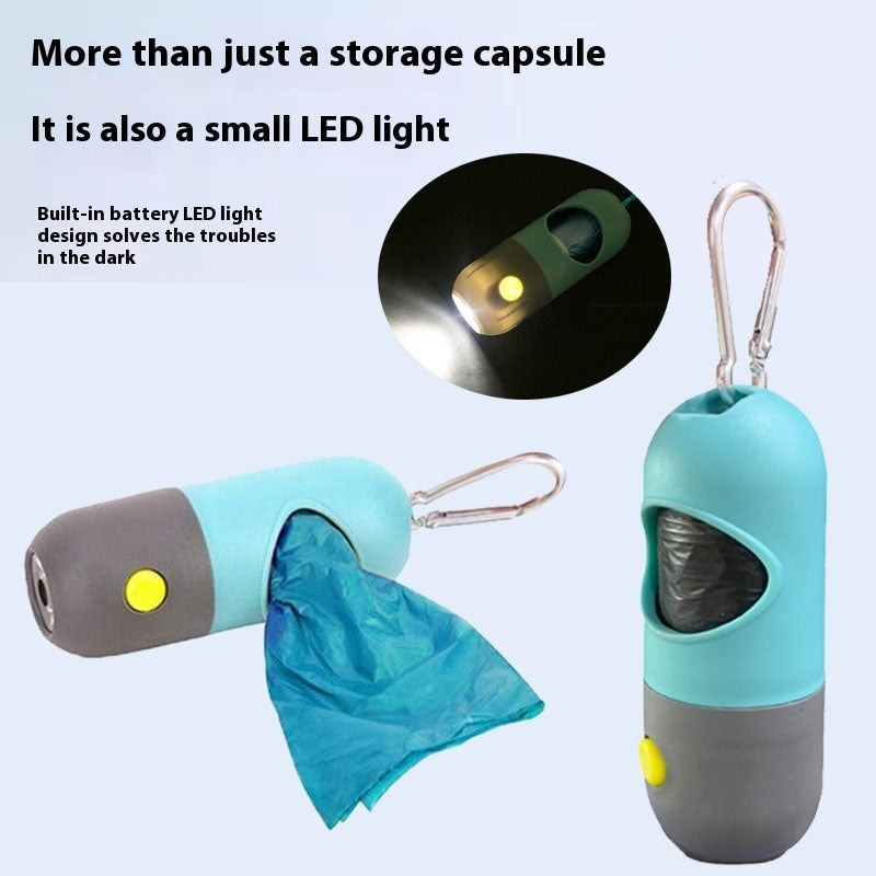 Led Light Pet Waste Bag Dispenser For Dogs Cats Dog Poop Scooper Bags Waste Bags Holder Dispensers Pet Clean Accessories null