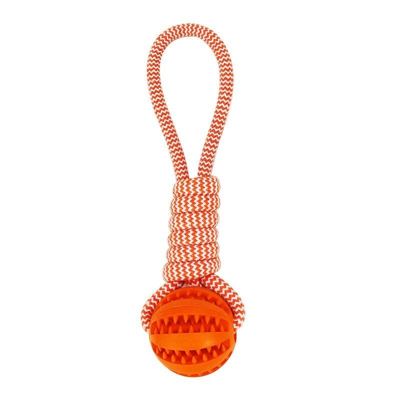 Dog Toys Treat Balls Interactive Hemp Rope Rubber Leaking Balls For Small Dogs Chewing Bite Resistant Toys Pet Tooth Cleaning Bite Resistant Toy Ball For Pet Dogs Puppy null