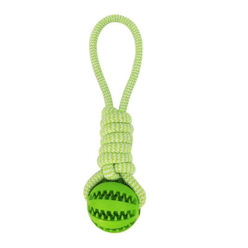 Dog Toys Treat Balls Interactive Hemp Rope Rubber Leaking Balls For Small Dogs Chewing Bite Resistant Toys Pet Tooth Cleaning Bite Resistant Toy Ball For Pet Dogs Puppy null