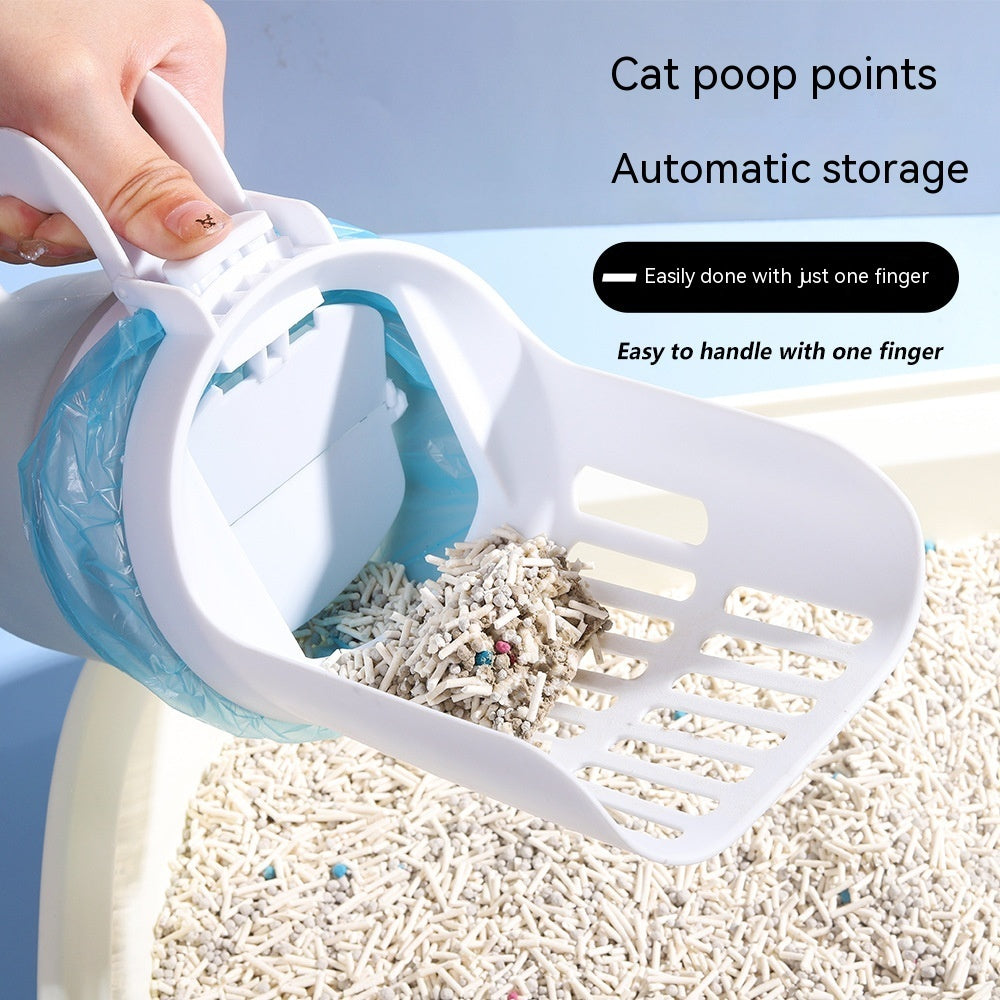 Upgrade Widen Cat Litter Shovel Scoop With Refill Bags Large Cat Litter Box Self Cleaning Cat Waste Bin System Pet Supplies Pet Products null
