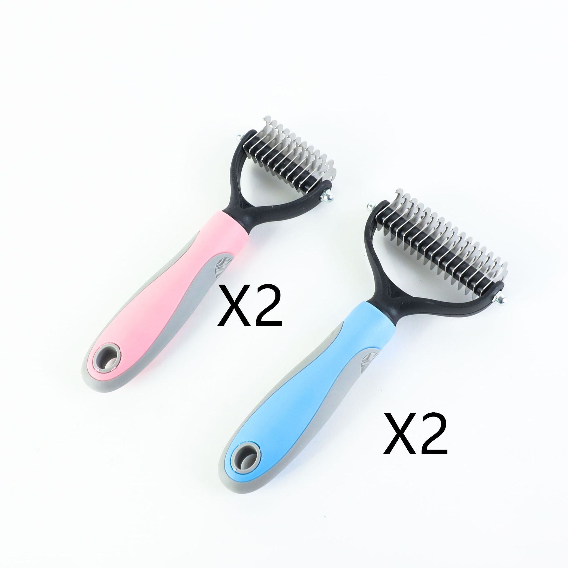 Stainless Double-sided Pet Brush Hair Removal Comb Grooming Dematting Dog Grooming Shedding Tools null