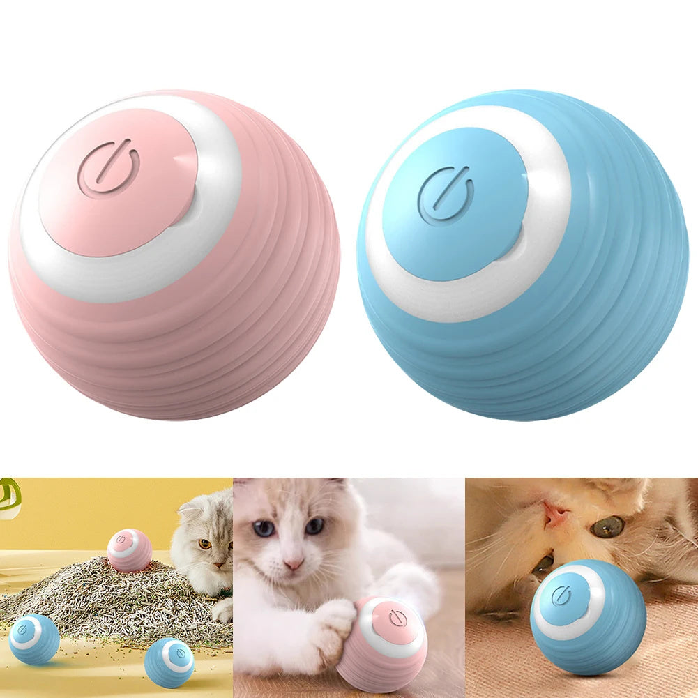 Automatic Moving Bouncing Rolling Ball Smart Cat Toy Ball Self-Moving Kitten Toy For Indoor Cat Kitten null