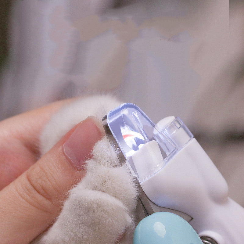 Pet Nail Clippers Dog Nail Clippers Cat Nail Clippers LED Electric Nail Grinder Pet Supplies LED Light Pet Nail Clippers null