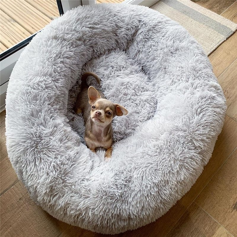 Dog Bed Super Soft Washable Long Plush Pet Kennel Deep Sleep Dog House Velvet Mats Sofa For Dog Basket Pet Cat Bed null