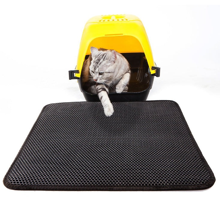 Waterproof Pet Cat Litter Mat EVA Double Layer Cat Litter Trapping Pet Litter Cat Mat Clean Pad Products For Cats Accessories null