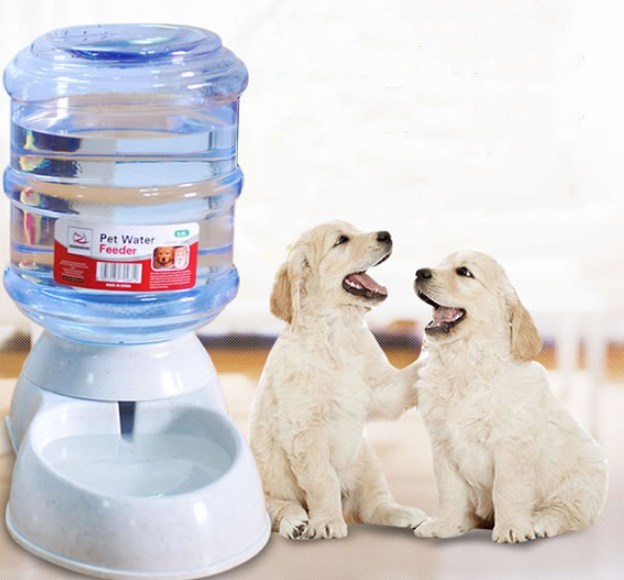 Cats Dogs Automatic Pet Feeder Drinking Water Fountains Large Capacity Plastic Pets Dog Food Bowl Water Dispenser null