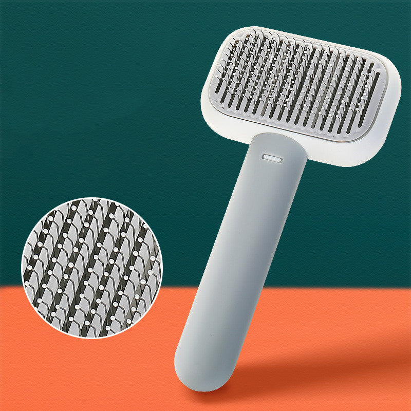 New Pet Cat Dog Hair Brush Hair Massage Comb Open-Knot Brush Grooming Cleaning Tool Stainless Steel Comb null