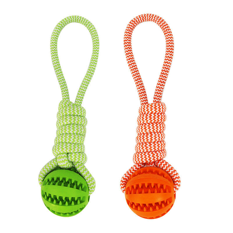 Dog Toys Treat Balls Interactive Hemp Rope Rubber Leaking Balls For Small Dogs Chewing Bite Resistant Toys Pet Tooth Cleaning Bite Resistant Toy Ball For Pet Dogs Puppy null