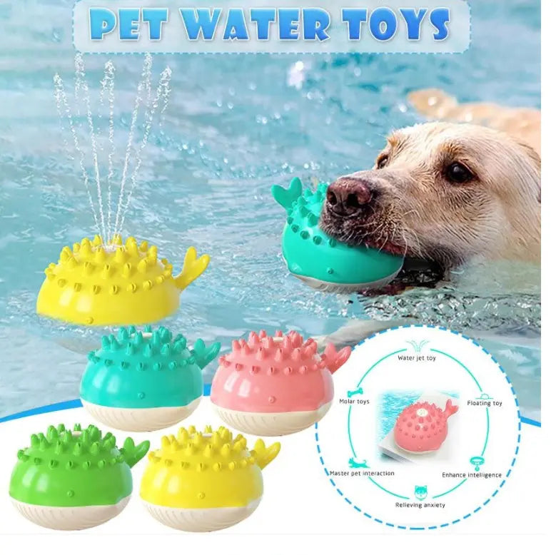 Pets Supplies Factory Amazon Hot Summer Electric Water Floating Swimming Bathing Water Spray Dog Toy null