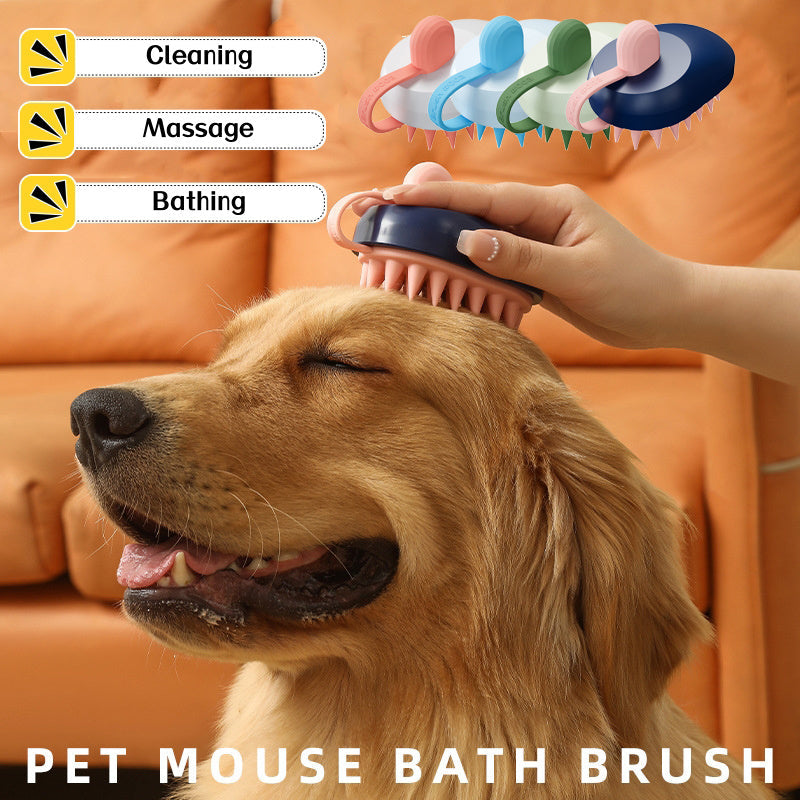 Soft Silicone Pets Hair Remover Comb Handheld Bath Shower Hair Shampoo Massage Brush For Dogs Cats Cleaning Tools Pet Products null