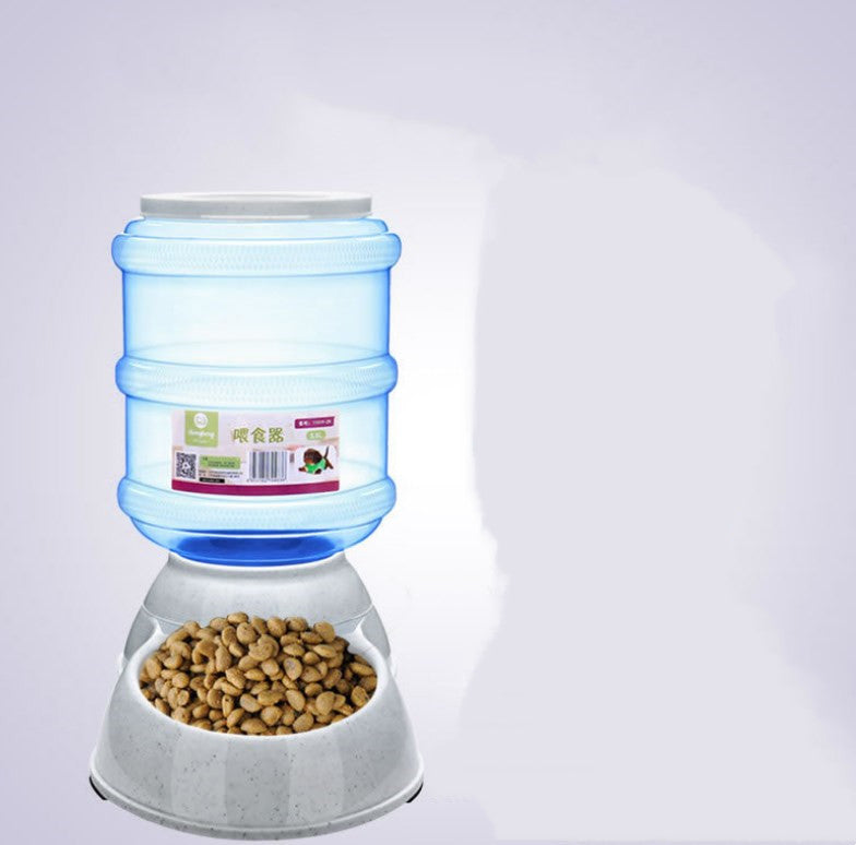 Cats Dogs Automatic Pet Feeder Drinking Water Fountains Large Capacity Plastic Pets Dog Food Bowl Water Dispenser null