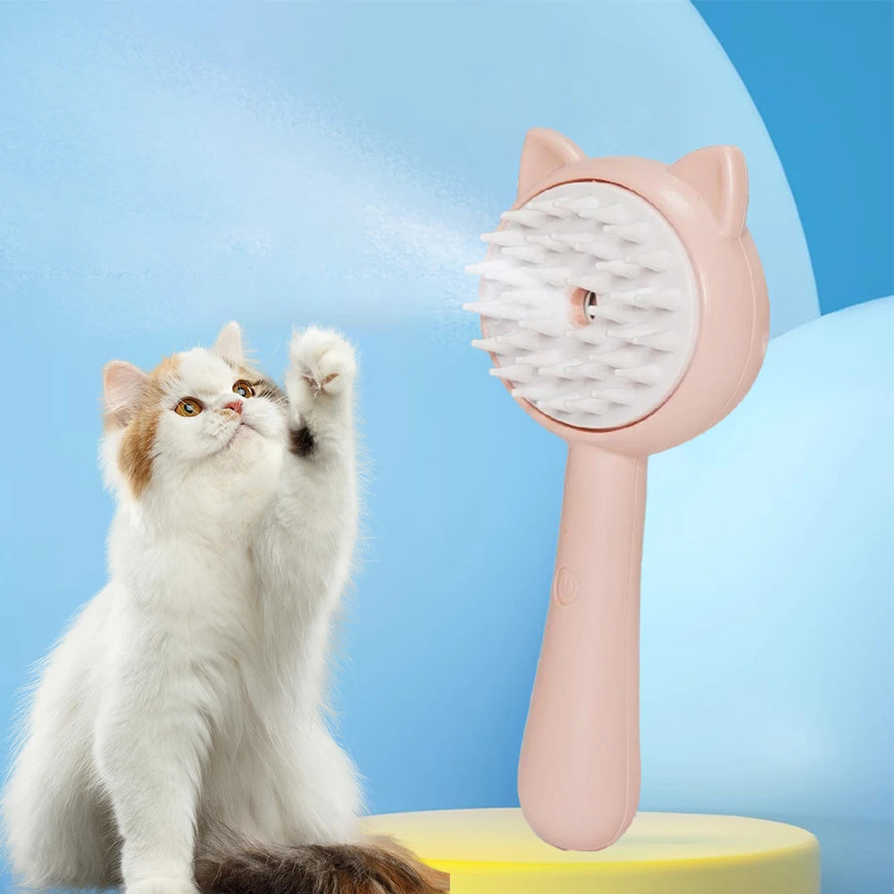 Hair Cleaning Brush With Mist Multifunctional Cat Grooming Brush Rechargeable Self Cleaning Slicker Brush For Pets Dogs & Catsb Pet Products null