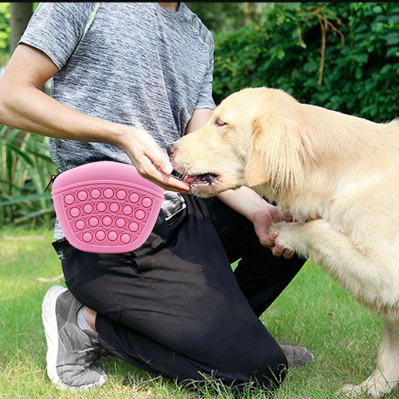 Bag Silicone Feed Dogs Treat Pouch Pet Training Bag Bundle Pocket Waist Pack Pet Portable Dog Training Waist Bag Treat Snack Bait Dogs Soft Washable Outdoor Feed Storage Pouch Food Reward Silica Bags null