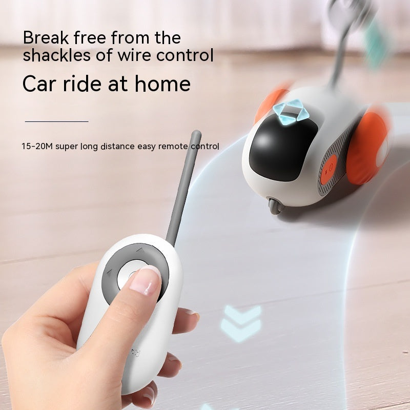 Remote Control Interactive Cat Car Toy USB Charging Chasing Automatic Self-moving Remote Smart Control Car Interactive Cat Toy Pet Products null