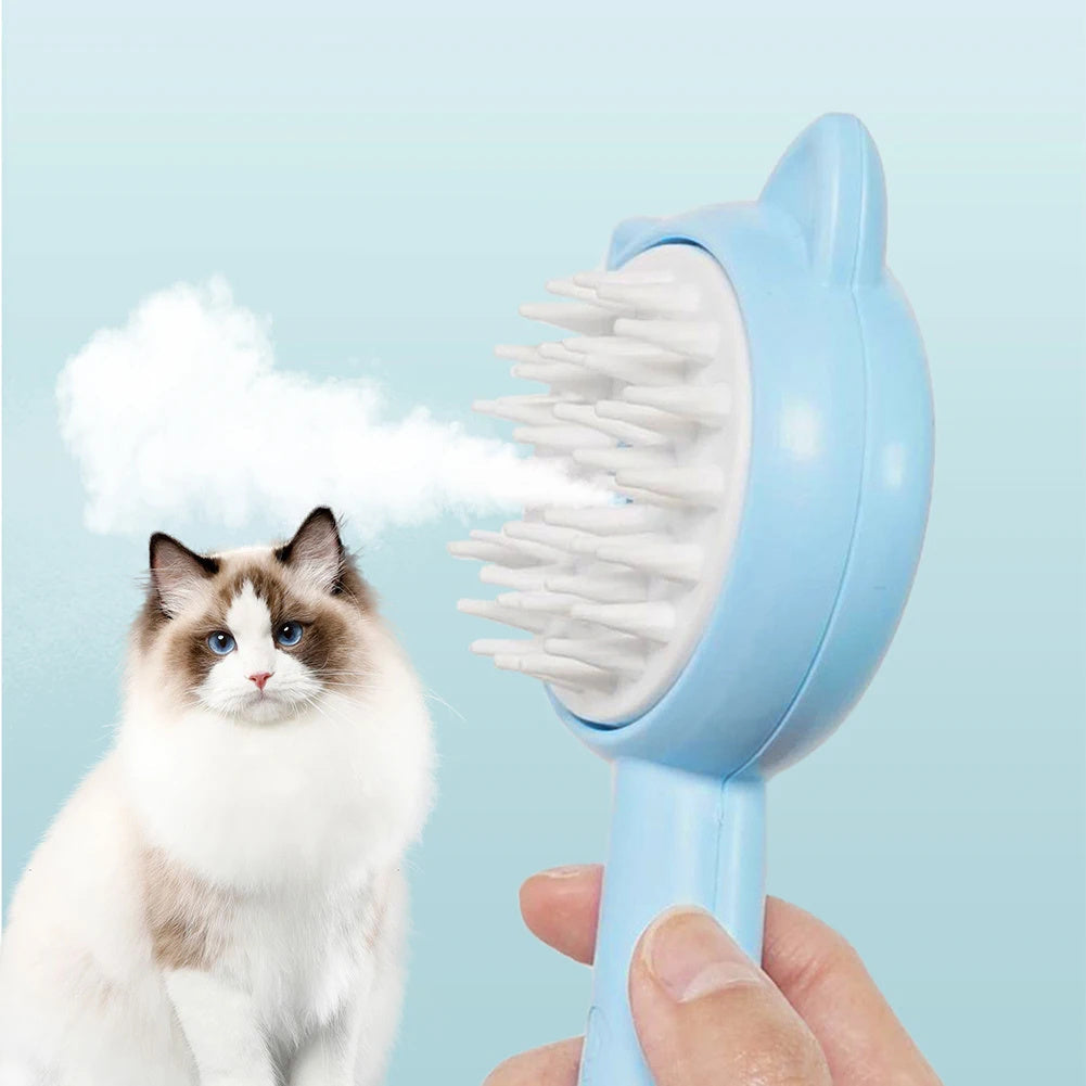 Hair Cleaning Brush With Mist Multifunctional Cat Grooming Brush Rechargeable Self Cleaning Slicker Brush For Pets Dogs & Catsb Pet Products null