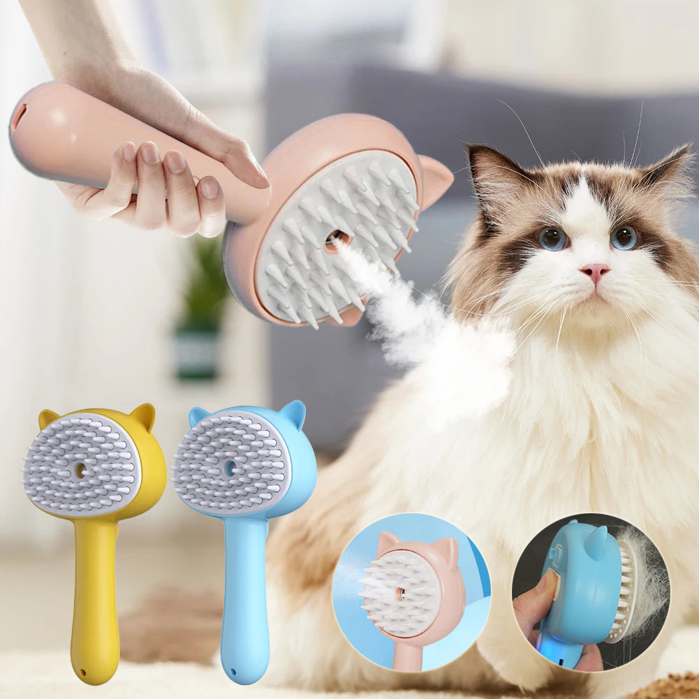 Hair Cleaning Brush With Mist Multifunctional Cat Grooming Brush Rechargeable Self Cleaning Slicker Brush For Pets Dogs & Catsb Pet Products null