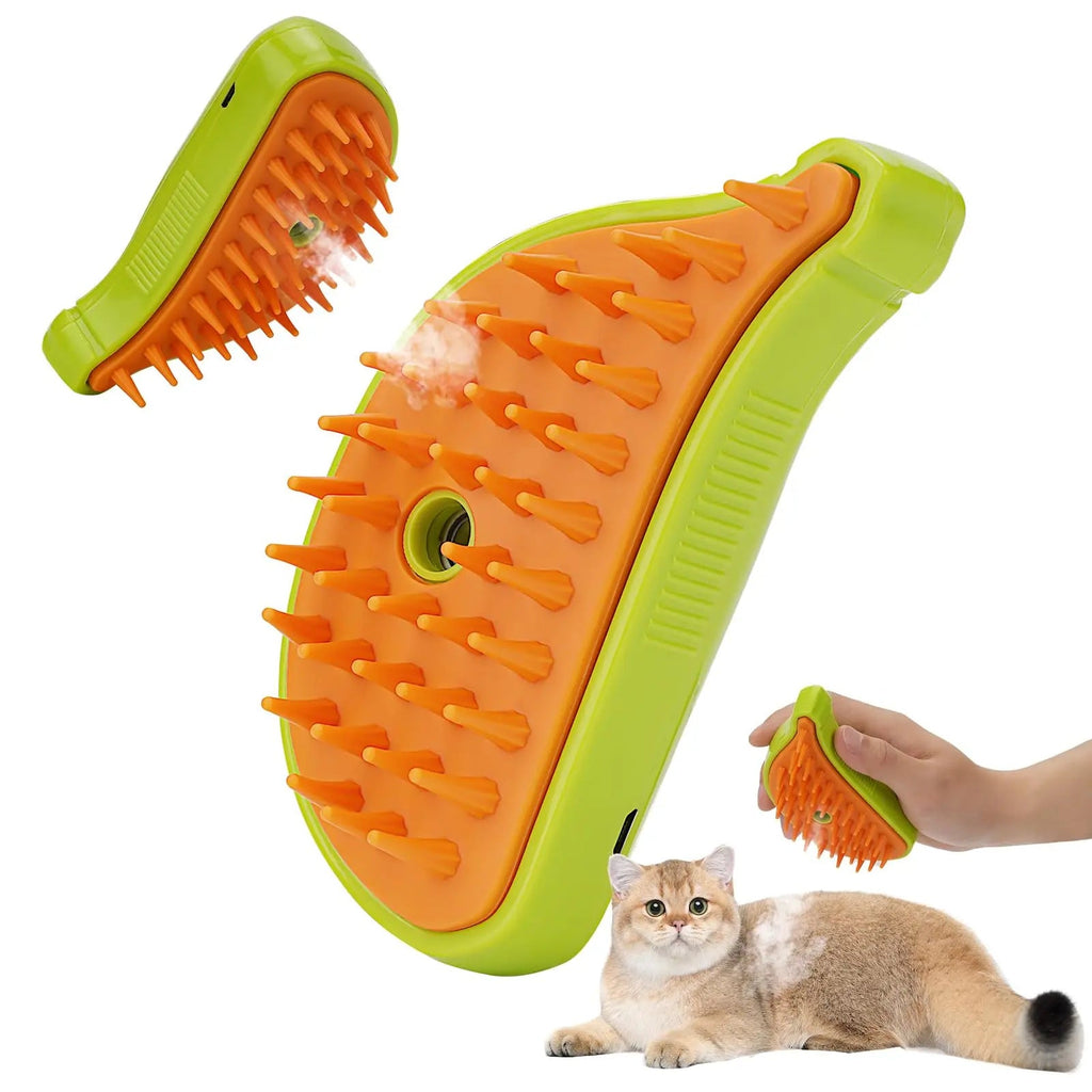 3 In 1 Pet Steam Brush Cat Dog Cleaning Steamy Spray Massage Beauty Comb Hair Removal Grooming Supplies Pets Accessories null